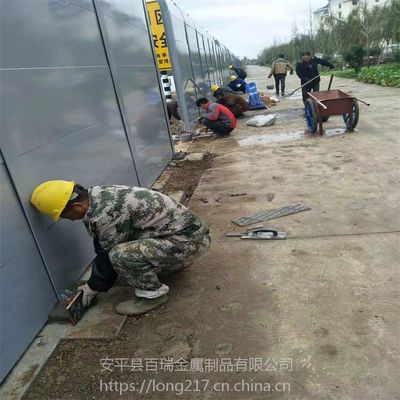 高架桥隔声屏障金属彩钢板隔音墙加工定做