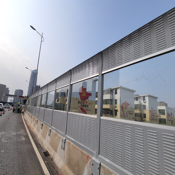 高速公路声屏障隔音施工屏铁路消音小区马路防噪音桥梁高架隔音板